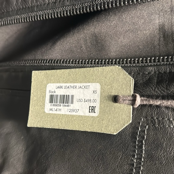 AllSaints Lark Leather Jacket (XS Small) - Picture 7 of 10